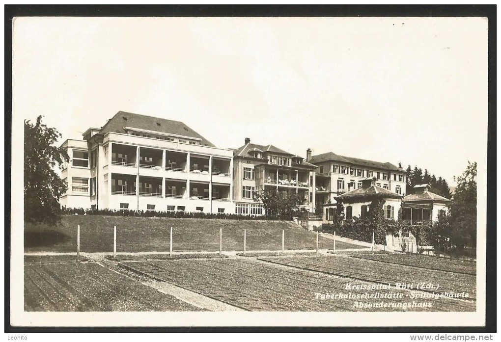 RÜTI ZH Kreisspital Spital Tuberkuloseheilstätte Spitalgebäude Absonderungshaus - Rüti