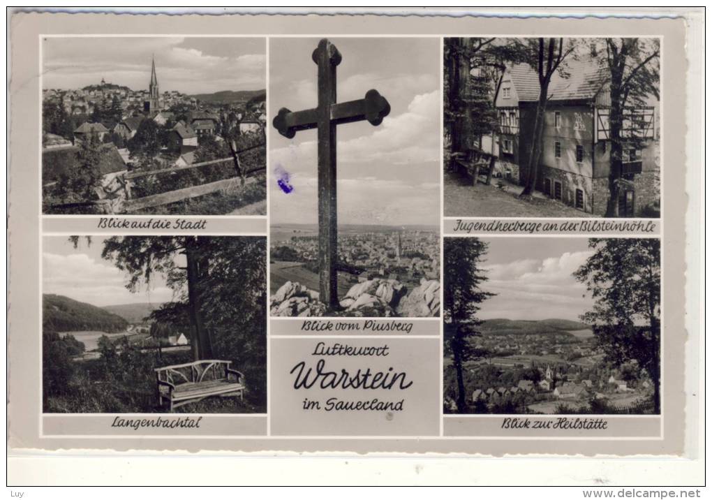 WARSTEIN Im Sauerland, Mehrbildkarte M. Jugendherberge, Heilstätte, Langenbachtal ..... - Warstein