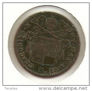 MONEDA DE VATICANO DE 1/2 BAIOCCO DEL AÑO 1836  (COIN) GREGORIO XVI - Vaticaanstad