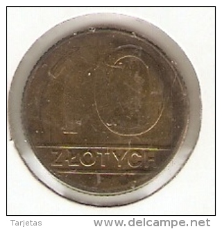MONEDA DE POLONIA DE 10 ZLOTYCH DEL AÑO 1990  (COIN) - Pologne