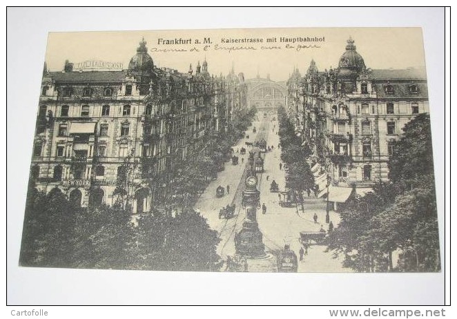 (229) -1- Carte Postale  Sur Allemagne Frankfurt  Avenue De L´empereur  Et La Gare - Frankfurt A. D. Oder