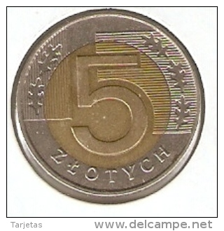 MONEDA DE POLONIA DE 5 ZLOTYCH DEL AÑO 1994  (COIN) BIMETAL - Polen