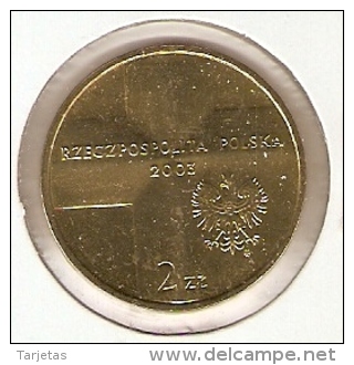 MONEDA DE POLONIA DE 2 ZLOTYCH DEL AÑO 2003  (COIN) 25 AÑOS PAPA JUAN PABLO II - Poland