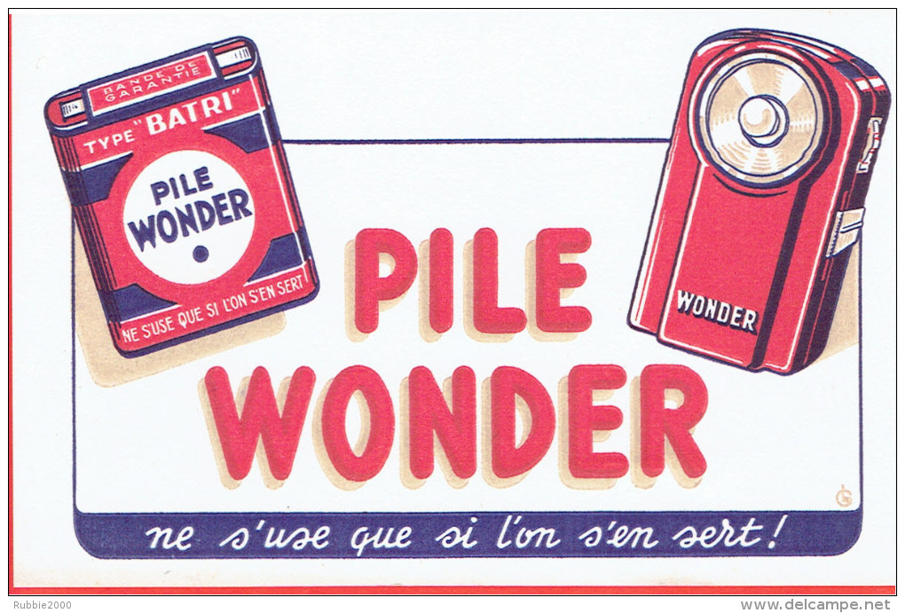 BUVARD PILE WONDER LAMPE - Batterijen