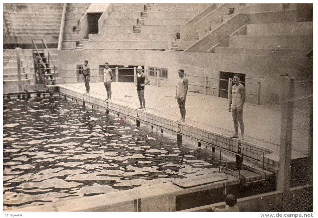 51Au   Photo (17cm X 12.5cm) Natation Cercle Des Nageurs De Marseille Pret Au Depart Dans La Piscine - Natation