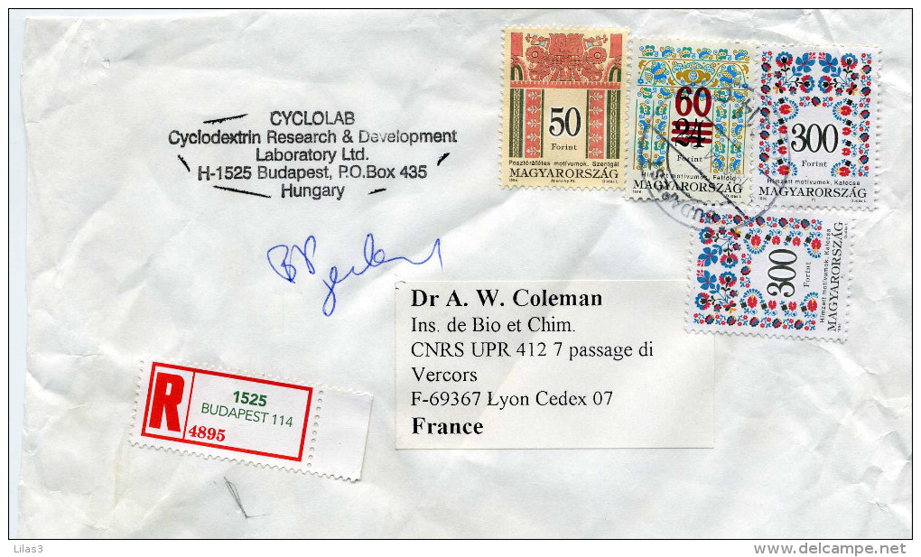 Grand Fragment Recommandé Pour La France 4 Timbres - Postmark Collection