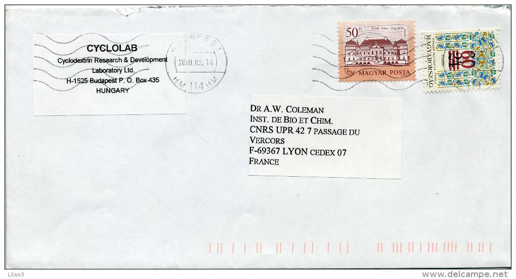 Lettre Pour La France 2 Timbres 2003 - Postmark Collection