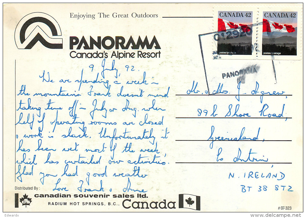 Bicycles, Panorama, British Columbia, Canada Postcard Posted 1992 Stamp - Other & Unclassified