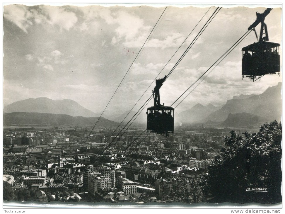 CPSM 38 GRENOBLE CROISEMENT DU TELEPHERIQUE  Grand Format 15 X 10,5 - Grenoble