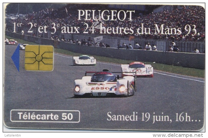 FRANCE - PEUGEOT AU MANS 93 - 50 U - 1993