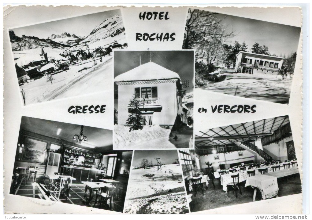 CPSM 38 GRESSE EN VERCORS HOTEL ROCHAS    Grand Format 15 X 10,5 - Autres & Non Classés