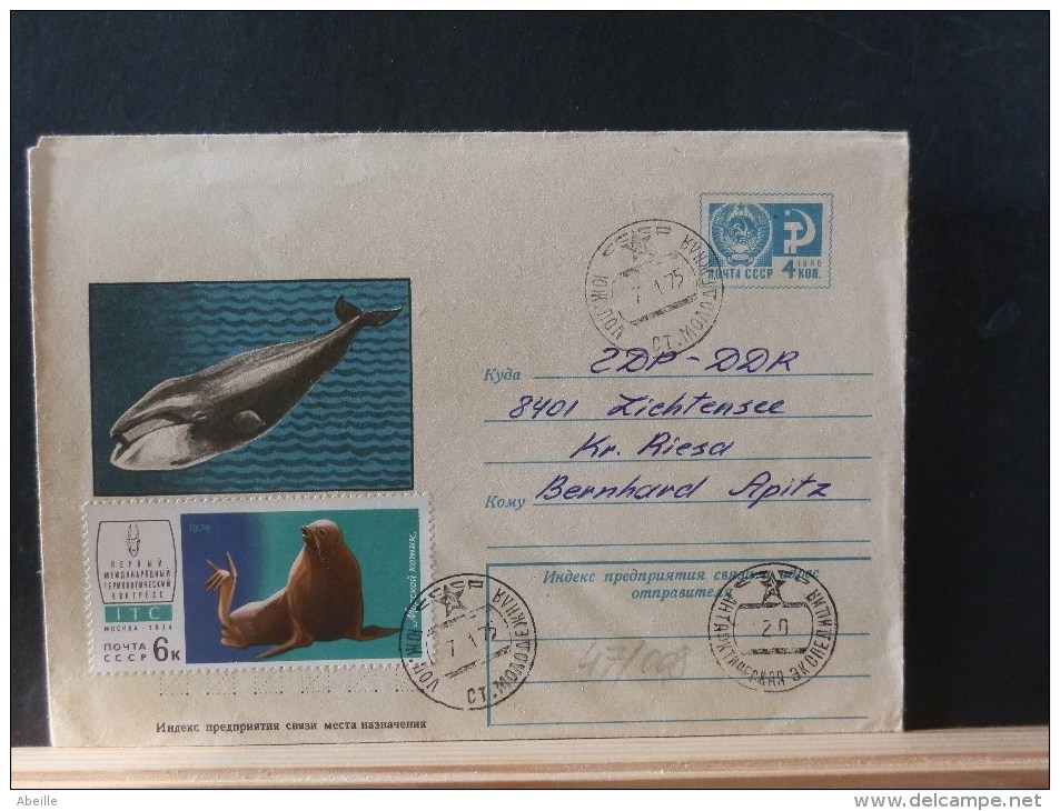 47/008  LETTRE CCCP - Baleines