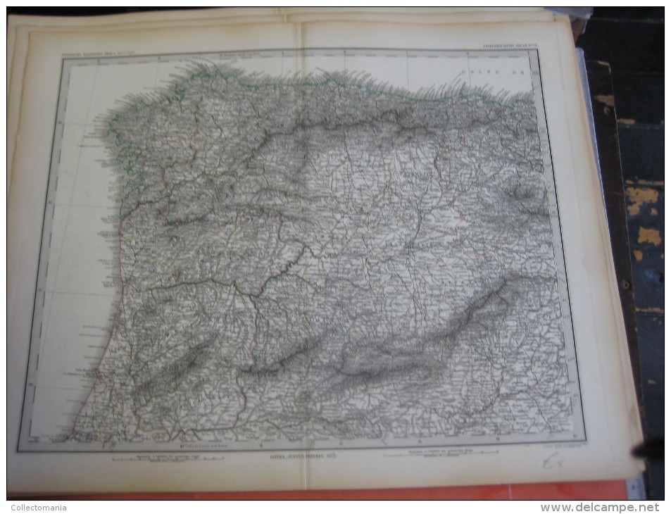 1877 JUSTUS PERTHES - 20 maps EUROPE ITALY IRELAND GERMANY FRANCE SCHWEIZ - Adolf STIELER Gotha approx. 48X38cm