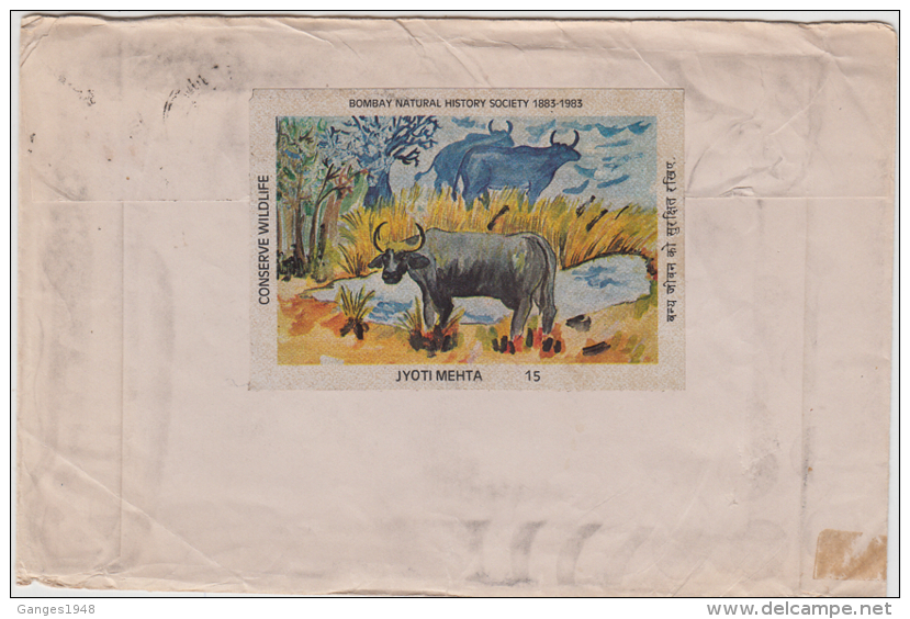 India  1988 Preserve Wild Life By Bombay Natural History Society ON Mailed Cover   # 83626  Inde  Ind - Erinnofilia