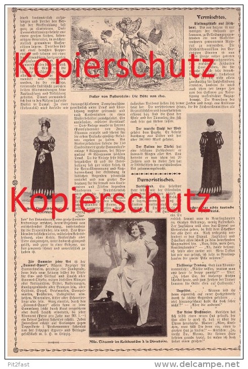 Original Zeitungsbericht - 1908 - Mode Im XIX. Jahrhundert , Vernet , Haller Von Hallerstein , Titcomb  !! - 1900-1940