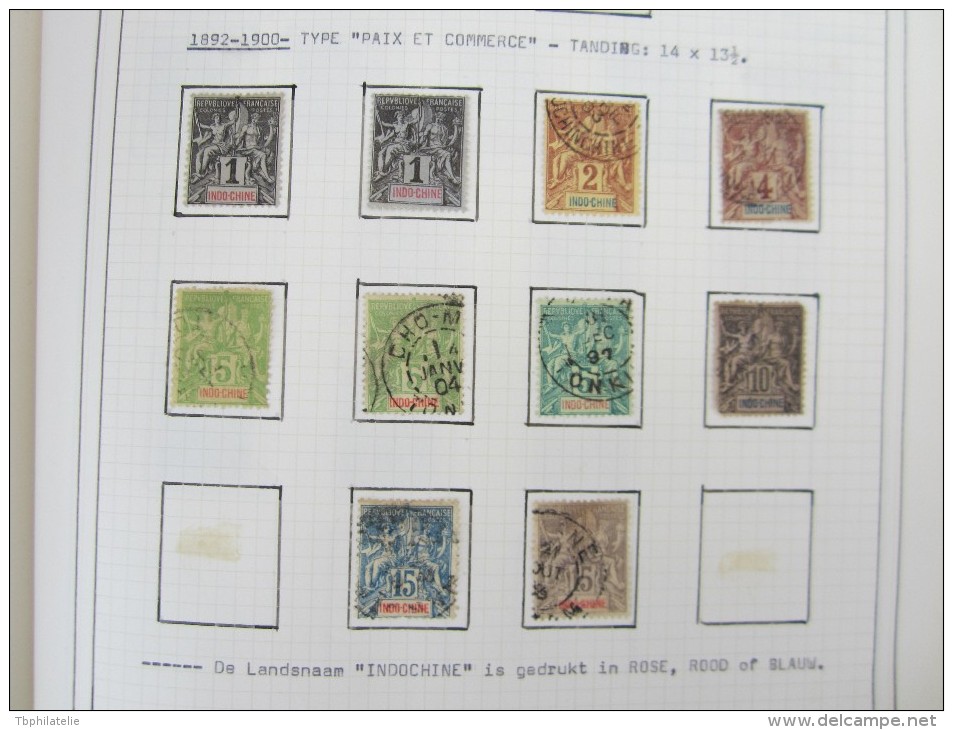 VEND BEAU LOT DE TIMBRES D´INDOCHINE SUR 3 F.A. !!!! (a) - Other & Unclassified