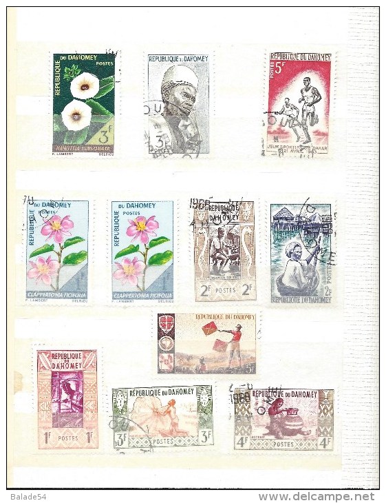 Lot De 10 Timbres De DAHOMEY Oblitérés - Voir Scan - Gebraucht