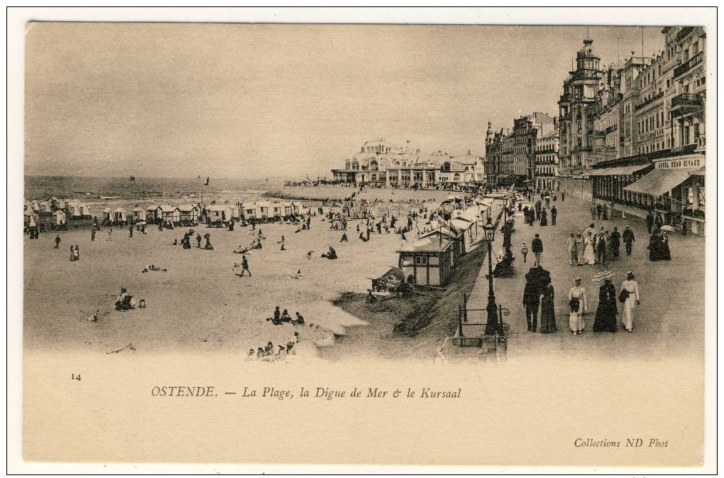 Ostende.La Plage,la Digue De Mer,le Kursaal - Oostende