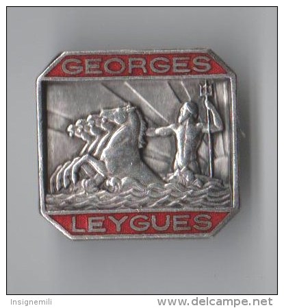 INSIGNE GEORGES LEYGUES CROISEUR  , MARINE - ARTHUS BERTRAND Déposé + Poinçon - Navy