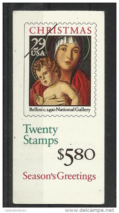 Carnet Booklet Markenheftchen Etats Unis USA Noel Christmas Vierge Enfant Bellini 2122a - 1981-...