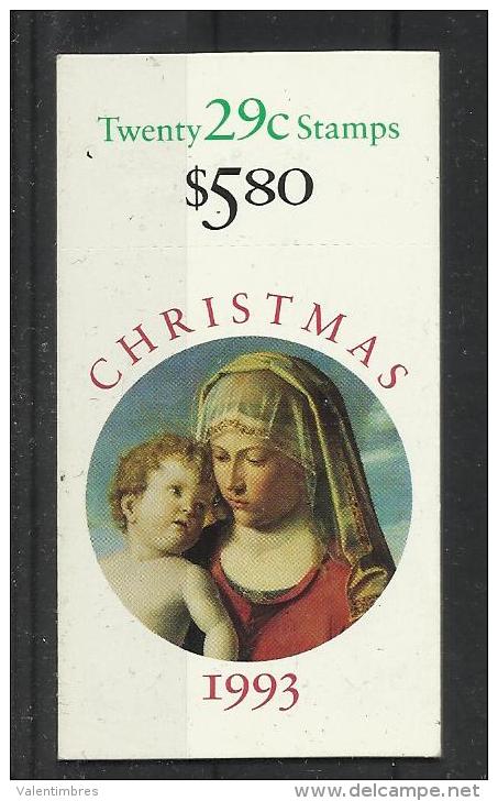 Carnet Booklet Markenheftchen Etats Unis USA Noel Christmas Vierge Enfant 2193 Giovanni B Cima - 1981-...