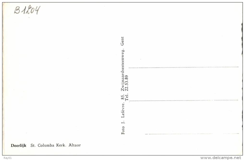 BELGIQUE - FLANDRE OCCIDENTALE - DEERLIJK - St Columba Kerk. Altaar - Autel. - Deerlijk