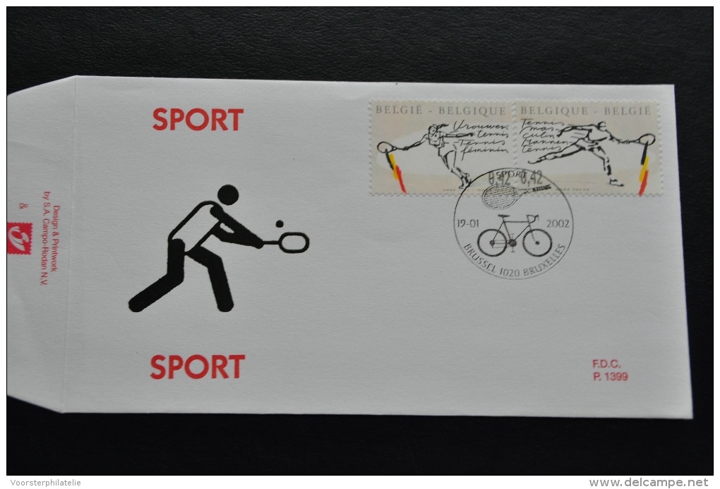 6 ++ BELGIUM FDC 2002 WIELRENNEN CYCLING - 2001-2010