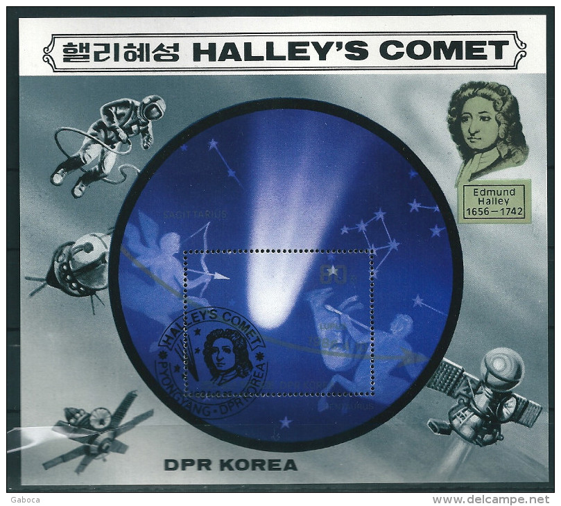 1969 Korea Space Astronomy Star System Satellite Astronaut Halley Comet S/S Used - Astronomy