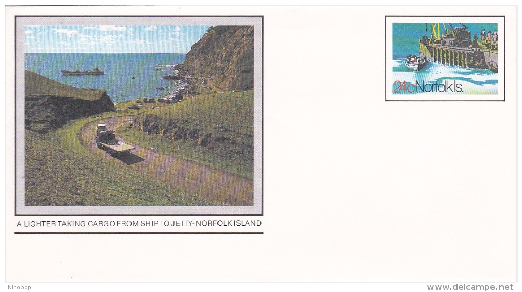 Norfolk Island,1981 Views,The Jetty, Pre Stamped Envelope 005  Mint - Norfolk Island