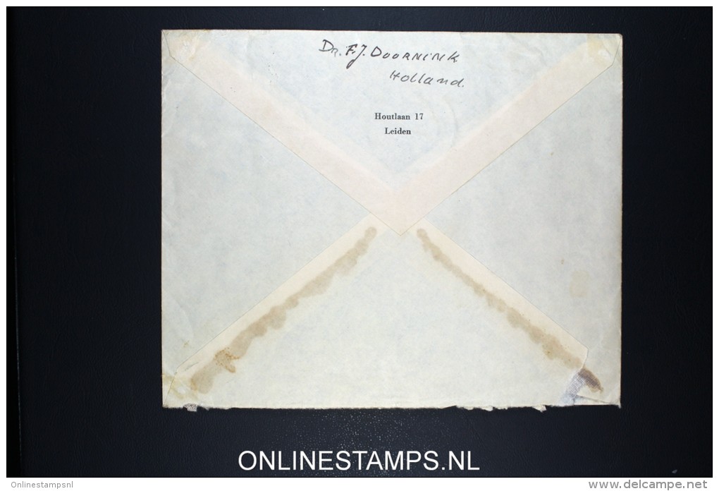 Netherlands: Airmail Cover Leiden To San Antonio Texas USA 1952 NVPH 578 - 581 Twice - Brieven En Documenten