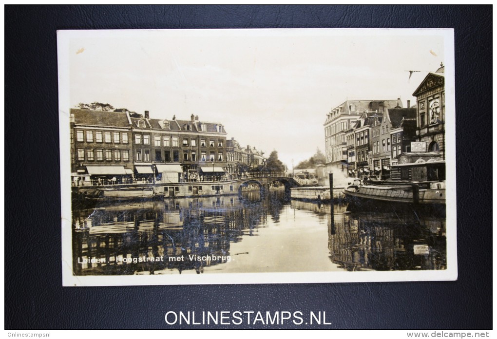 Netherlands: Airmail Card Leiden To San Antonio USA 1950 NVPH 550- 555 - Cartas & Documentos