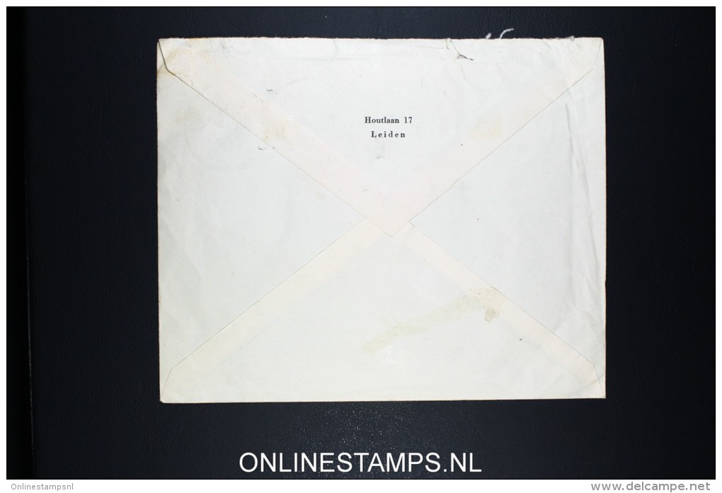 Netherlands: Airmail Cover Leiden To San Antonio USA 1952 NVPH 588- 591  + 592 - 595 - Brieven En Documenten