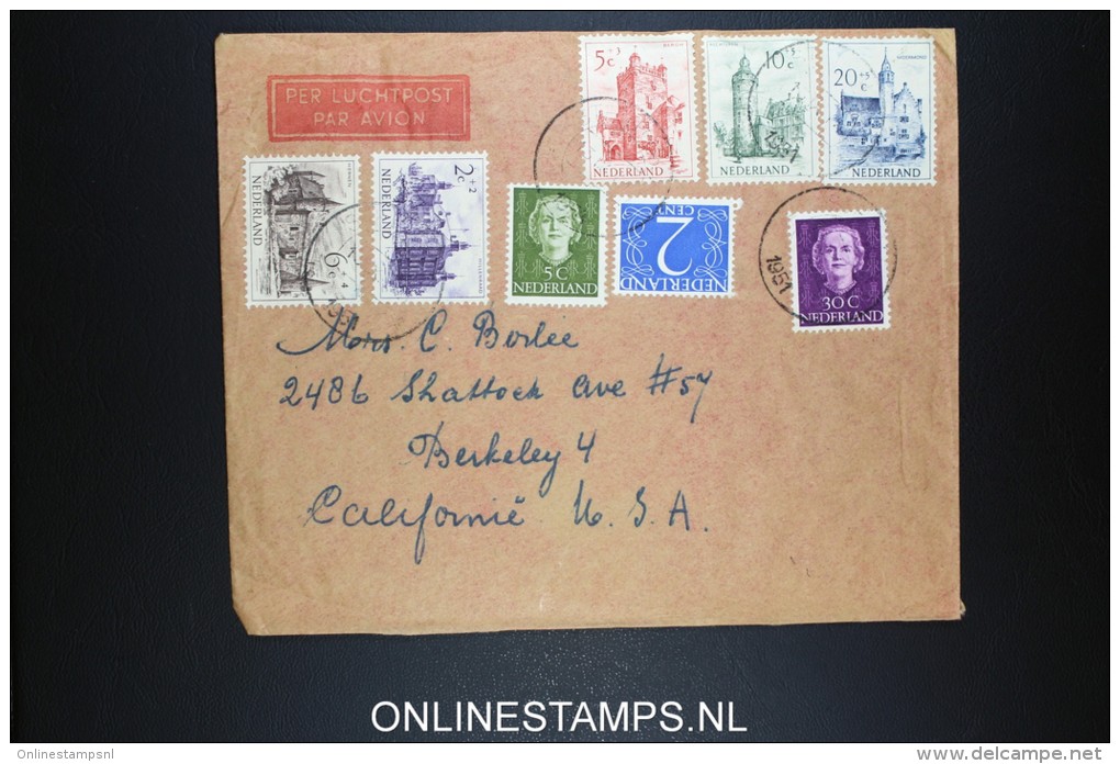 Netherlands: Airmail Cover Stein To Berkeley USA 1951 NVPH 568 - 572 - Brieven En Documenten