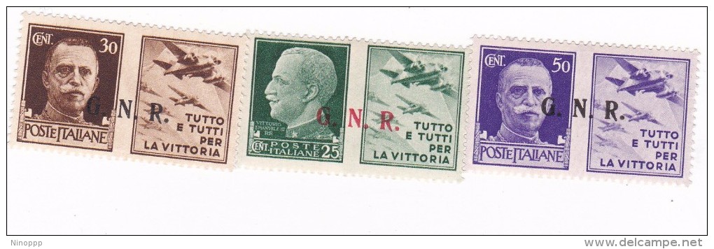 Italy 1944 War Propaganda  Set 3 Mint Hinged  Stamps - Mint/hinged