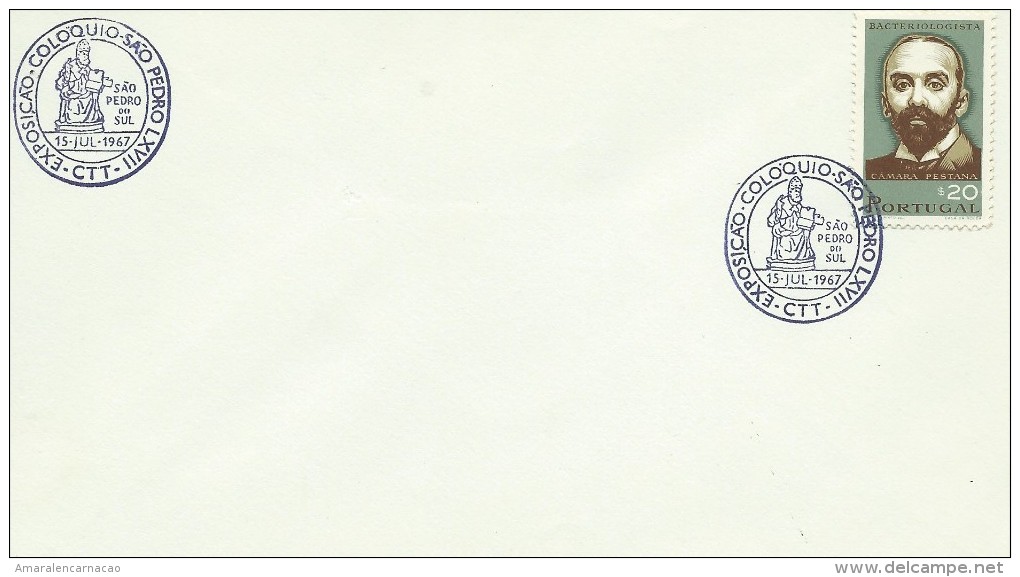 TIMBRES - STAMPS - MARCOPHILIE - PORTUGAL - CACHET EXPOSITION DE SÃO PEDRO DO SUL - 15-07-1967 - Postal Logo & Postmarks