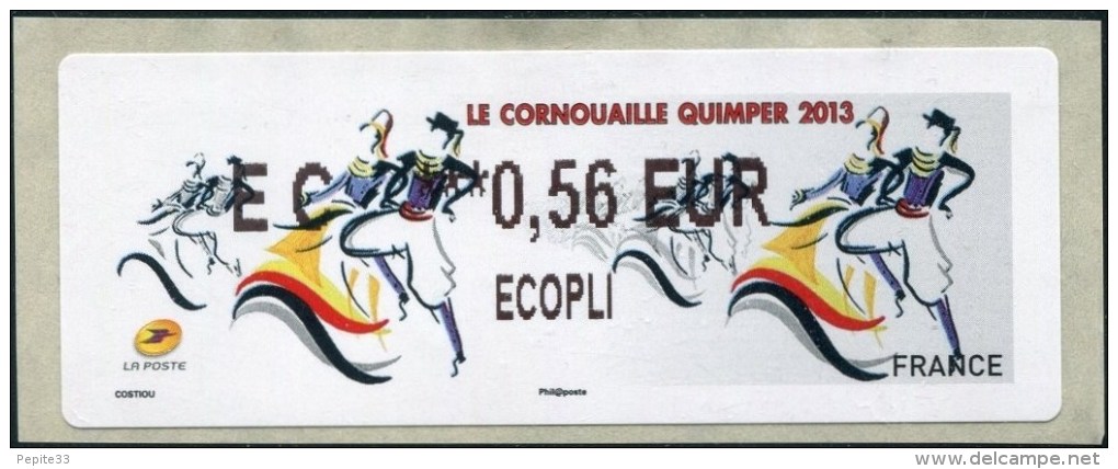 ATM-LABEL - LISA 2  ECOPLI 0.56 € - (EC  ***0,56 EUR) - LE CORNOUAILLE QUIMPER 2013 - Automaatzegels [ATM]