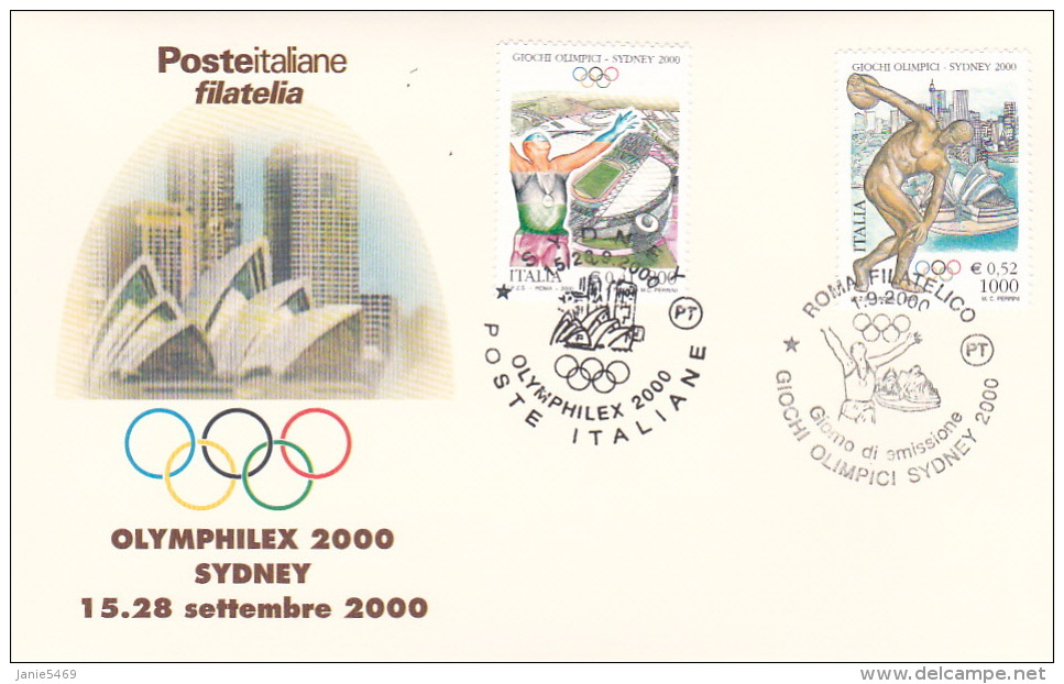 Italy 2000 Sydney Olympics FDC - Other & Unclassified