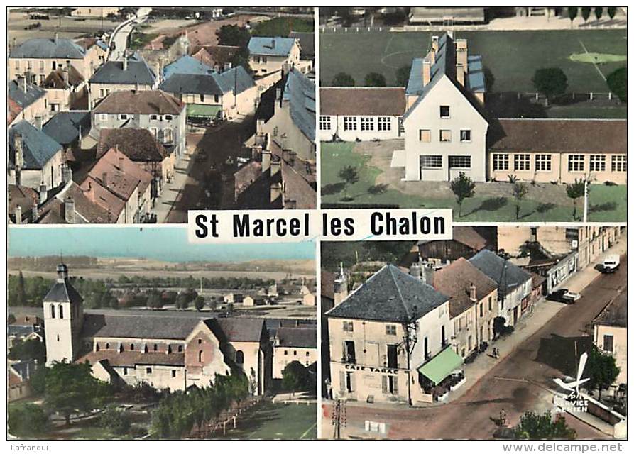 Saone Et Loire -gd Format Div- Ref M826- Saint Marcel Les Chalon - St Marcel Les Chalon -multivues Aeriennes   - - Autres & Non Classés