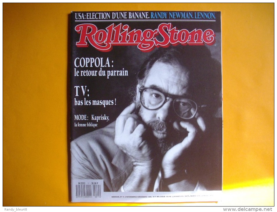 ROLLING STONE  -  N° 11  -  Novembre - Décembre 1988 -  COPPOLA  -  KAPRIKY  - - Musique