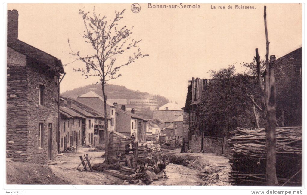 BOHAN-sur-SEMOIS -la Rue Du Ruisseau -  Laveuse De Linge - Autres & Non Classés