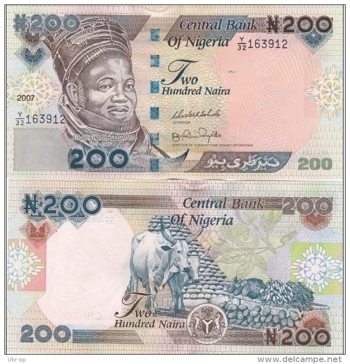 Nigeria - 200 Naira 2007 AUNC+  Ukr-OP - Nigeria