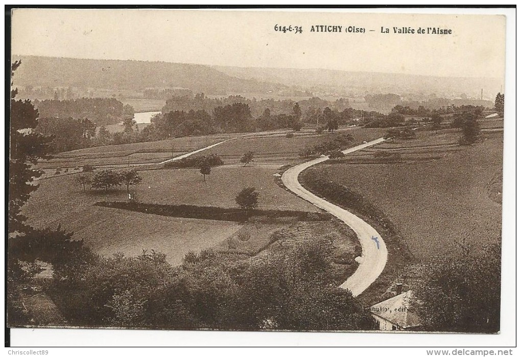 Carte Postale :   Attichy - La Vallée De L´Aisne - Attichy