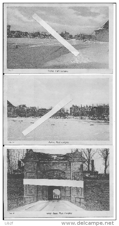 Longwy La Ville Fortifiée Détruite Par 30000 Obus Allemands 7 Cartes Américaines 1914-1918 14-18  Ww1 Wk1 - War, Military