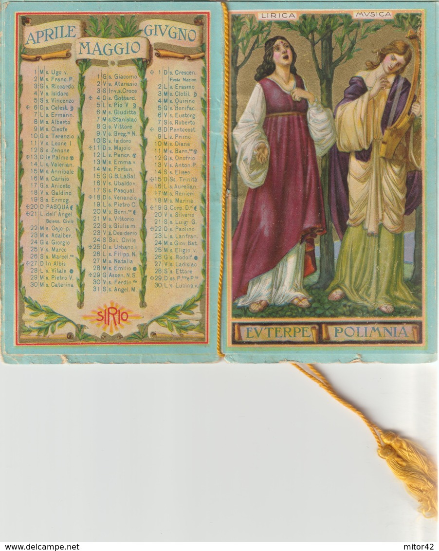 24-Calendarietto Barbiere 1930-Le Muse-12 Pagine--8 Illustrazioni-Profumeria Sirio-Milan2 - Formato Piccolo : 1921-40