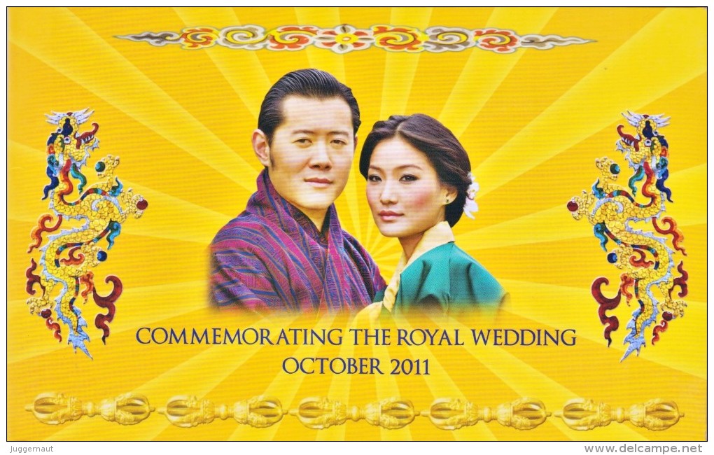 BHUTAN Royal Wedding 100-NGULTRUM Commemorative BANKNOTE 2011 PICK-35 UNC - Bhoutan