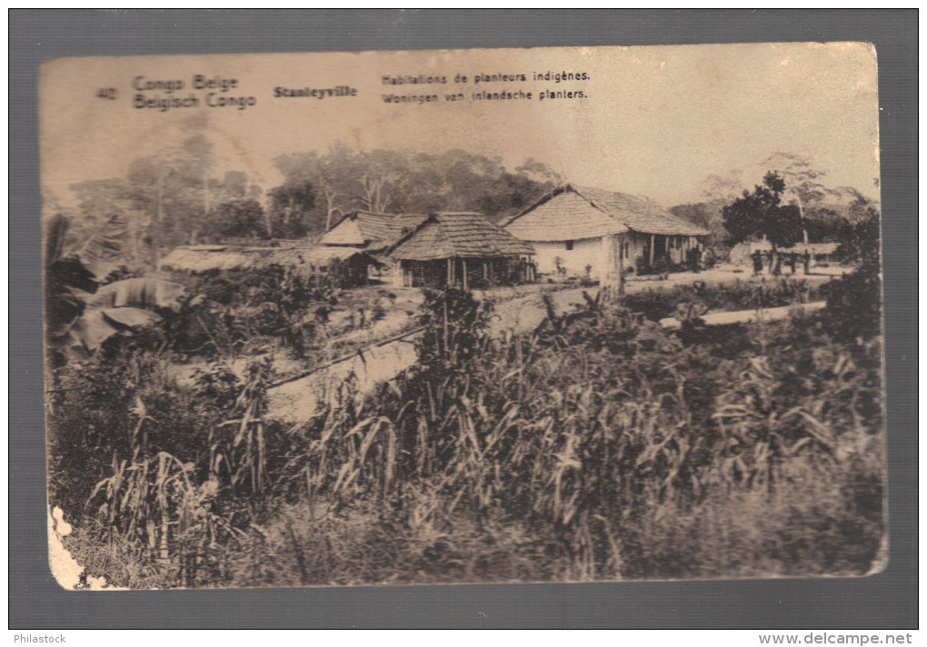 CONGO Belge Stanleyville1912 S/EP Taxé (quelques Défauts) - Entiers Postaux