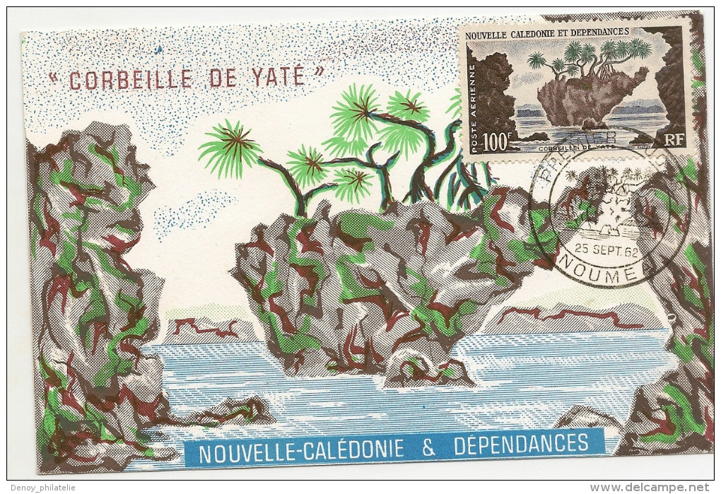 Nouvelle Caledonie Carte Maximum Du PA 71 Corbeille De Yaté  Du 25 Septembre 1962 - Cartes-maximum