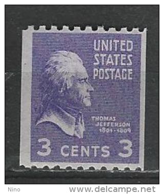 USA. Scott # 851 MNH Coil Stamps. Presidential Issue 1939 - Rollenmarken