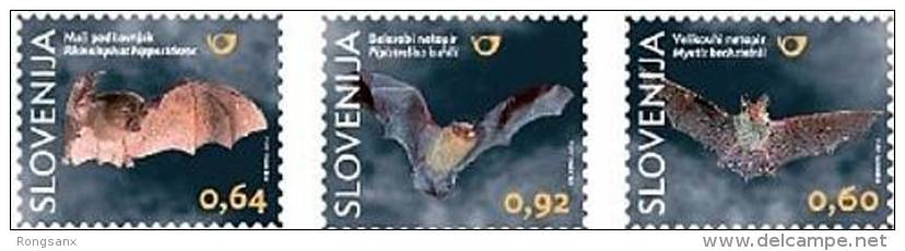 2014 SLOVENIA Fauna. Bats. 3v+ms - Slovenia