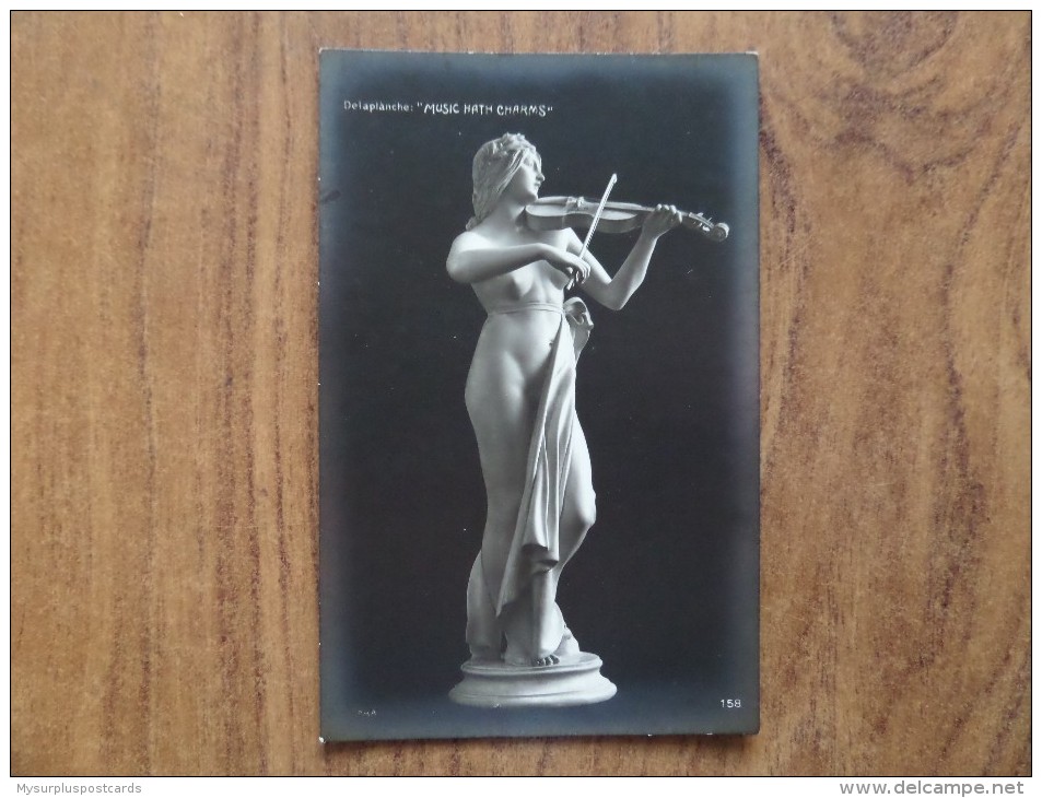 42910 POSTCARD: Delaplanche: "MUSIC HATH CHARMS". - Museum